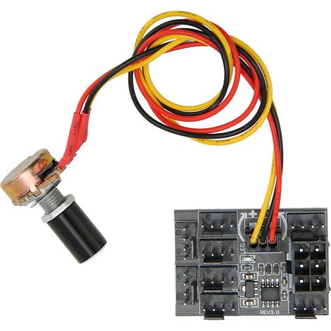 Contrôleur de vitesse de ventilateur PC 8 ports PWM 12V DC, hub de câble d'alimentation flexible pour refroidissement (1/5)