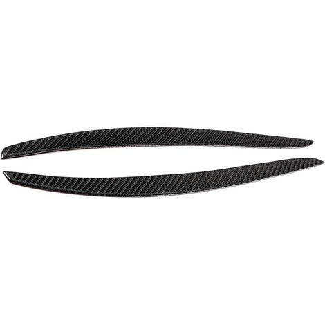 Pair of Carbon Fiber Headlight Eyebrow Stickers, Genuine Carbon Fiber Material, Enhances the Sporty Front Look, Peel and Stick Installation (1/5)
