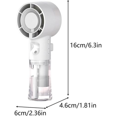Ventilateur brumisateur portable—Humidificateur rechargeable USB,4 vitesses de ventilation — Idéal pour maison, les voyages,ureau. (1/4)