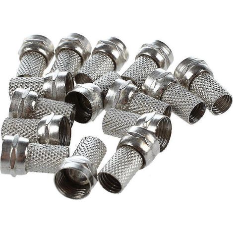 15 connecteurs RF mâles à visser de type F pour câble coaxial RG6 pour caméra de vidéosurveillance (1/5)