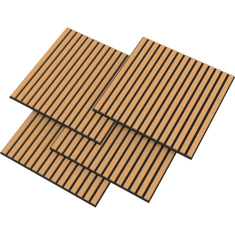 Confezione da 12 pannelli acustici 4,32 m² effetto rovere scuro 030009560