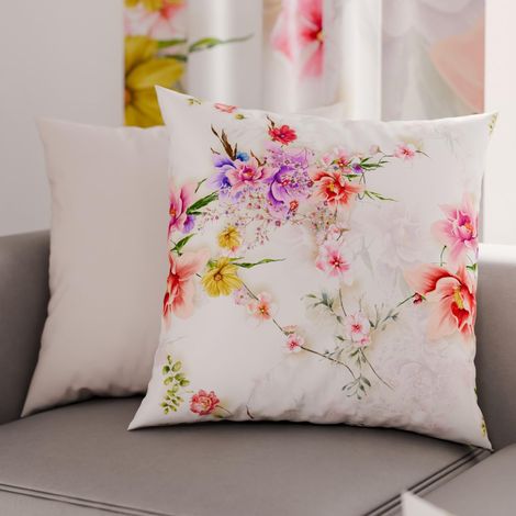 Lot de 2 Taies d'Oreillers 30x30 cm 100% Microfibre Hypoallergénique, Housse Oreiller Rectangulaire Printemps Blanc, Paquet de 2 (1/3)