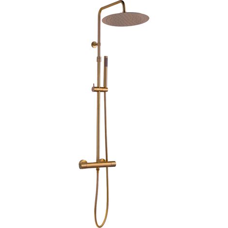 Essebagno Colonne de douche thermostatique Luisa II Cuivre brossé