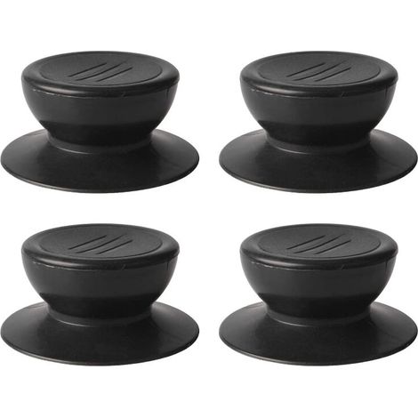 pomos de repuesto universales para tapa de cocina, mango de vidrio negro (1/4)