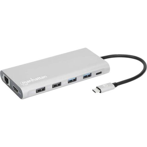 [NEUWERTIG] B-Ware Manhattan Notebook Dockingstation USB-C PD 12-in-1-Dockingstation (1/2)