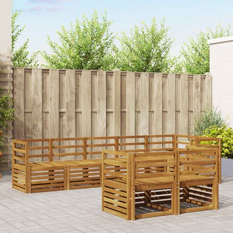 Sofagarnituren 8 pcs Natur Massivholz Akazie (1/5)