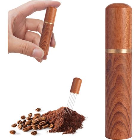 Dispensador de café espresso WDT de 0,4 mm, herramienta de acero inoxidable para dispensar café con 6 agujas finas, dispensador de café con aguja para espresso. (1/5)