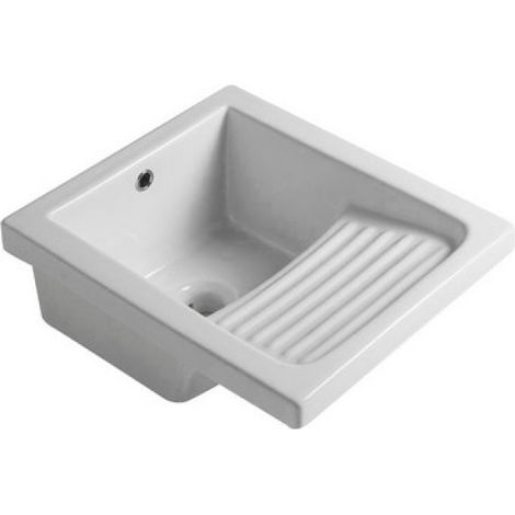 PILOZZO IN CERAMICA 45X51 CON STRIZZATOIO L. cm. 45 x P. cm. 51