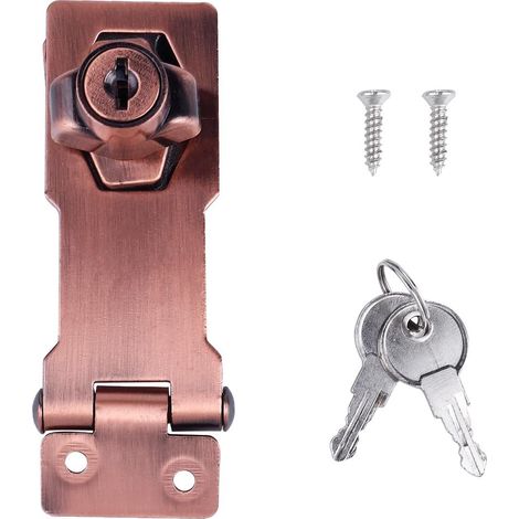 Loquet de Sécurité Alliage de Zinc à Clé pour Porte Intérieure et Armoire Verrouillage Robuste pour Coffres et Usage Polyvalent (1/5)