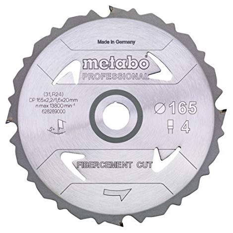 Metabo Lama fibercement cut - professional, 165x2,2/1,6x20 Z4 DFZ 5° (628289000)