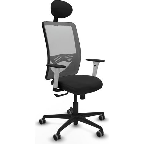 Silla de oficina piqueras y crespo Zulema blanco ruedas parquet (1/2)