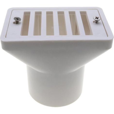 Bonde de vidange de plancher blanc de 5,1 cm pour piscine et débordement d'eau (1/5)