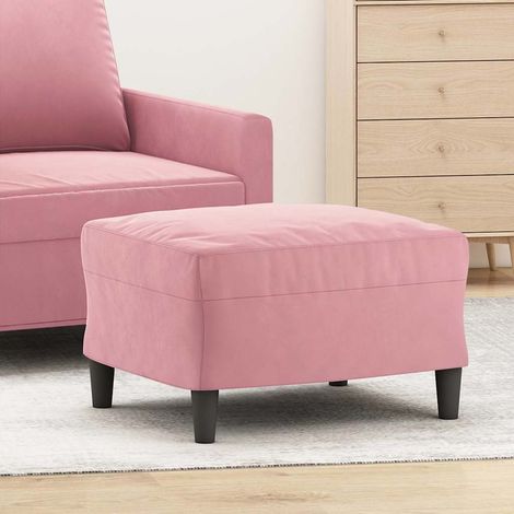 vidaXL Reposapiés de terciopelo rosa 60x50x41 cm (1/5)
