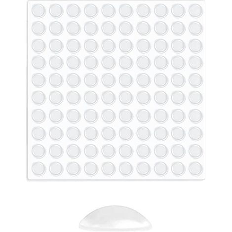 Butées de protection en caoutchouc transparent, autocollantes, lot de 100 pièces – amortisseurs silencieux pour meubles et portes (1/5)