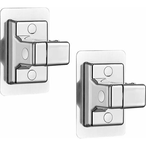 2er-Pack 360° verstellbarer Handbrausehalter, Brausehalter ohne Bohren, Wandhalterung für Saugnapf-Duschkopf, universeller abnehmbarer Brausehalter, Silber