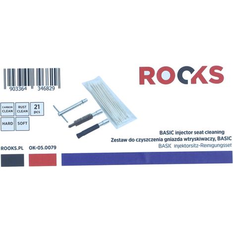 Kit ROOKS pulizia sedi iniettori BASIC 21 pezzi (OK-05.0079)