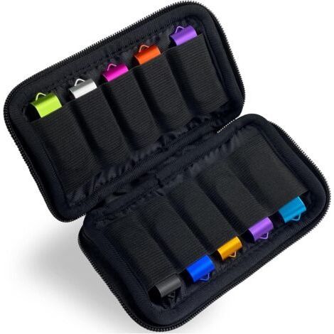 USB Flash Drive Storage Bag, Storage Case, Storage Case, USB Electronic Accessories Organizer with 10 Slots for Jump Drives/Pen Drive/Thumb Drive/Flash Drive, Black, 1 ft (1/5)