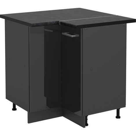 Mobile ad angolo cucina R-Line, Antracite lucido, 75.6 cm , PL Antracite, Vicco
