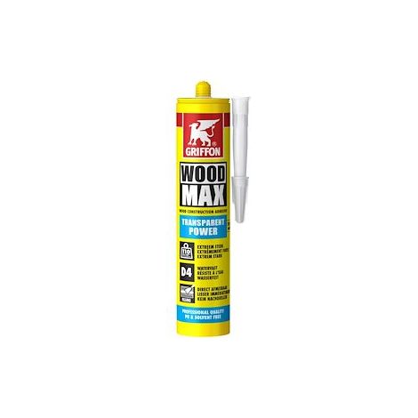 WoodMax Transparent Power colle à bois sans solvant ni PU Cart 380gr