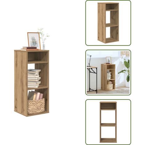 The Living Store Bücherregal Artisan-Eiche 34x31x80 cm Holzwerkstoff - Bücherregal Holz (1/5)