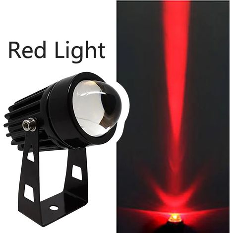 (Rouge-9W) Projecteur mural LED extérieur pour éclairage paysager, éclairage RGB avec télécommande, étanche, faisceau unique (1/5)