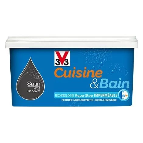 Peinture Cuisine & Bain V33 Chocolat n°22 2 L (1/2)