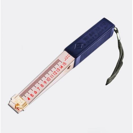 Calibrador de espesores Vernier en forma de cuña de 1 a 15 mm. Desviación de planitud. Regla de inspección técnica. Calibrador de espesores para inspección doméstica (cobre puro, precisión de 0,2 mm). (1/5)