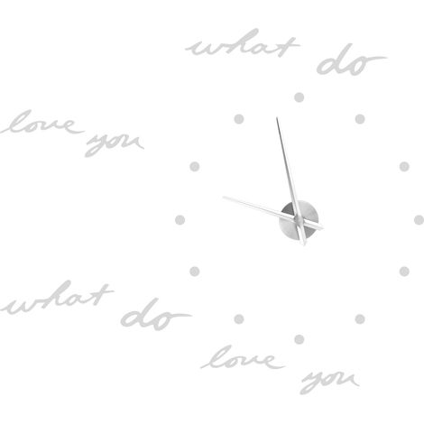 Horloge murale adhésive miroir moderne, décoration intérieure design argentée DIY