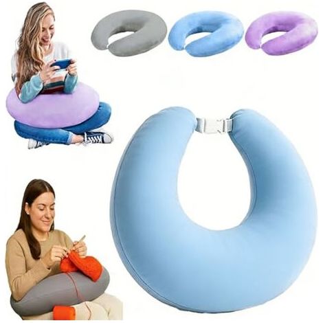 Pair Oreiller ergonomique cervical mémoire forme velours cristal doux soutien nuque et bras confort lecture et jeux coussin (1/5)