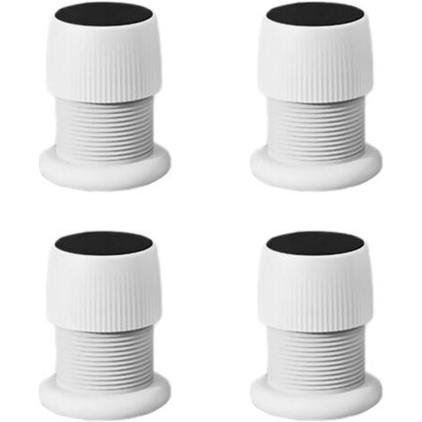 BUNTHAUS Lntyq – Lot de 4 rehausseurs de lit réglables 4,1 cm – Plastique ABS résistant – Coussin en mousse anti-bruit – Pour canapés et lits