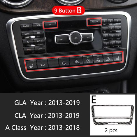 (Type E) Compatible avec Mercedes-Benz Classe A W176 GLA X156 CLA Accessoires de climatisation, panneau de console CD, garniture de style automobile (1/5)