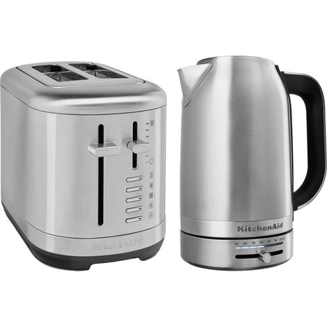 KitchenAid Breakfast Suite Stainless Steel 1.7L Kettle and 2 Slice Toaster Set (1/5)