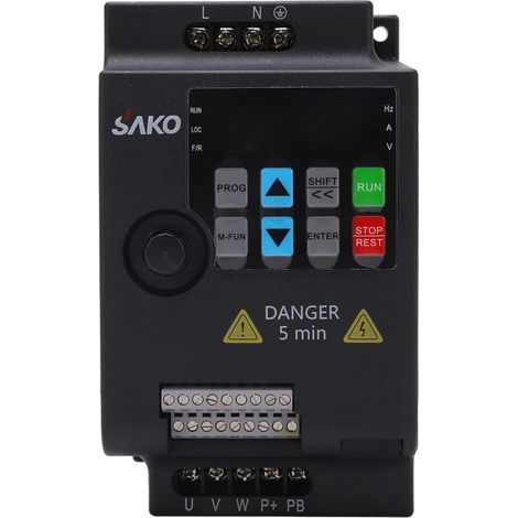 2.2KW 3HP VFD Variateur de FréQuence Monophasé à Triphasé Inverseur de FréQuence AC 220V à AC 0-220V Inverseur de Commande de Moteur (1/5)