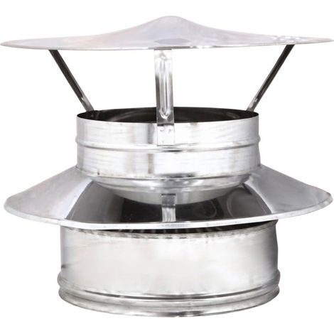 MAKA Terminale Coassiale Cinese Canna Fumaria Doppia Parete Aria Inox Ø 100 mm (esterno 150) (1/5)