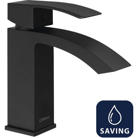 Sapho Ginko - Miscelatore per lavabo, ECO, nero opaco 1101-02B-01 (1/5)