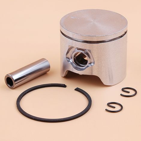 Piston assembly compatible with the FUSHWA 340 345 chainsaw cylinder with a diameter of 42 mm, including an annular pin and a retaining ring for electrical repair. (1/5)