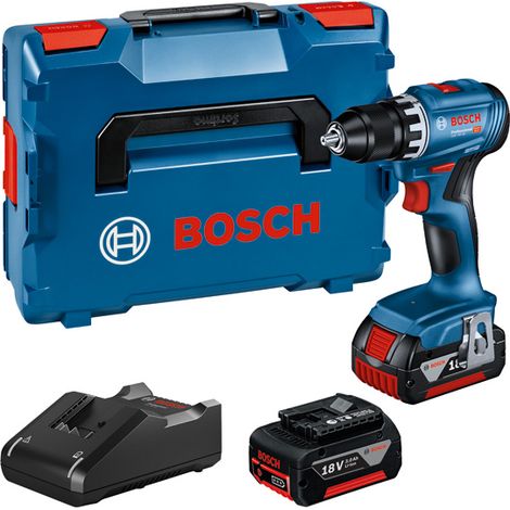 Taladro atornillador inalámbrico BOSCH GSR 18V-45 06019K3204 + 2 baterías de 3Ah 18V en L-Boxx Profesional (1/5)