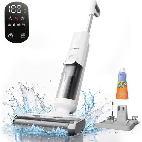 Proscenic F10 Ultra Aspiradora Fregadora sin Cable 3 en 1, Aspira Lava y Seca, 60 min Autonomía, 20.000 Pa, Autolimpieza con Secado, Ideal para Suelos Duros y Pelos de Mascotas