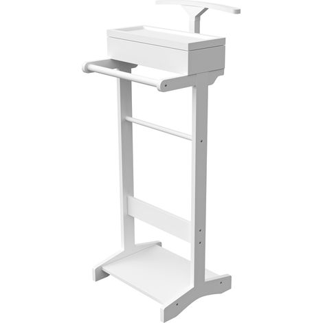 Weiße Standgarderobe mit Organizer und Schublade aus MDF (1/5)