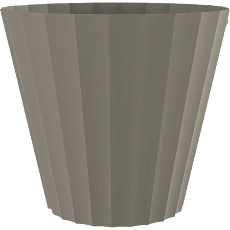 Pot Doric Taupe Pot De Fleurs Design En Taupe - Plastiken