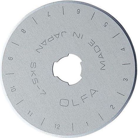 Lame circulaire OLFA de 45 mm en acier de qualité supérieure pour cutter rotatif
