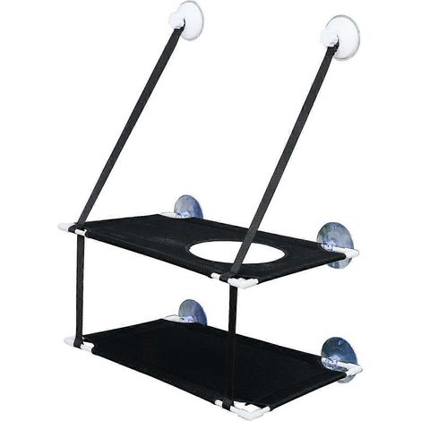 Lits suspendus mignons pour animaux de compagnie supportant jusqu'à 10 kg pour chat, hamac pour chat à fixer près d'une fenêtre, lit confortable pour chat avec étagère et siège.
