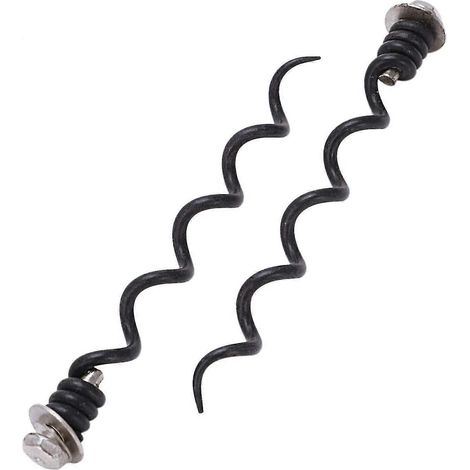 Ersatz-Korkenzieherspirale/Schnecke, einfacher Spiralenwechsel durch Abschrauben des alten Teils (schwarz, 2 Stück) (1/5)