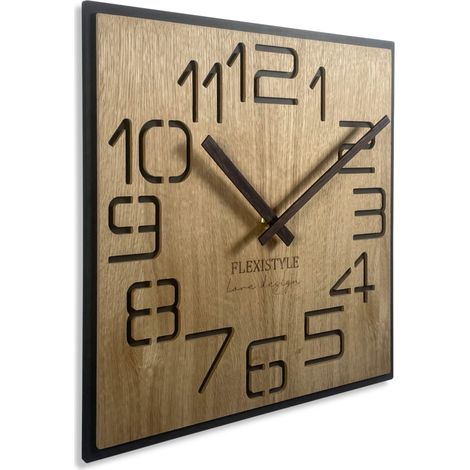 ZIFFERN Eichenholz-Wanduhr 50 cm (1/5)