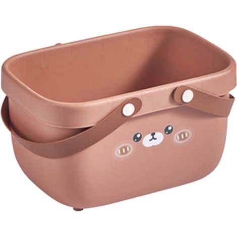 Panier de Douche Ourson, Grande Ouverture et Poignée Renforcée en PP Résistant, pour Salle de Bain, Famille et Camping (1/5)