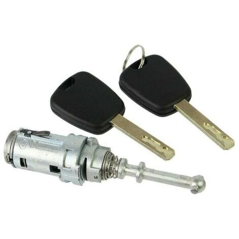 KIT Serrure + Barillet pour Porte Avant Gauche Citroen C2 C3 C3 PLURIEL + 2 clés- (1/5)