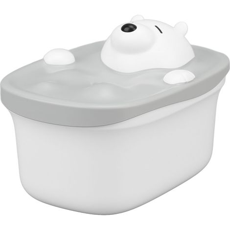 Mini-Tisch-Luftbefeuchter 450 ml, bärchenförmig, USB-aufladbar, grau (1/5)