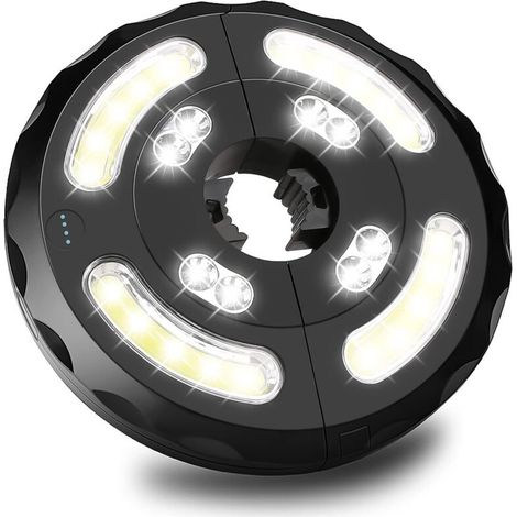 ​Lampes Pour Parasol Rechargeable, 28 LED Lumière de Parasol, Lumière de Parapluie de Jardin avec 3 Modes de Luminosité, éclairage Parasol Pour Parasol Plage (1/5)