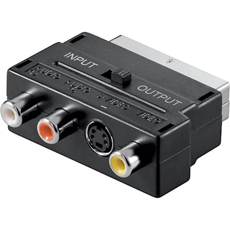 Adaptador SCART AV conmutable  Negro (1/4)