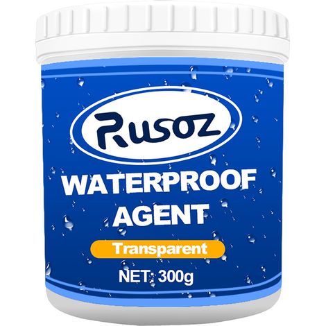 300g Invisible Waterproof Agent, Agent de Revêtement Imperméable Transparent Waterproof Anti-leakage Agent avec Brosse Colle Etanche Transparente pour Carrelage de Salle de Bain et Toits (1/5)